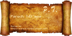 Parsch Tímea névjegykártya